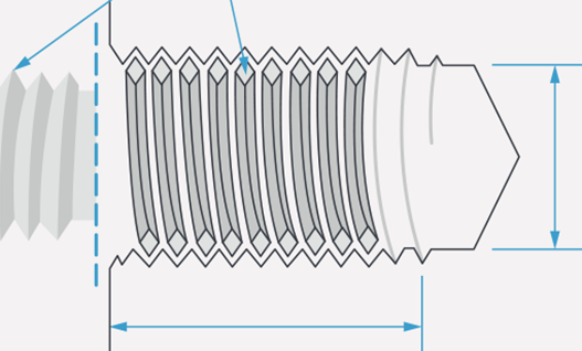illustration of cnc milling threaded holes