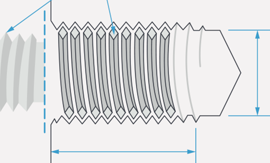 cnc turning threaded holes illustration